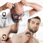 ⁦ماكينة حلاقة الرأس MAXGROOM 7D للرجال – حلاقة احترافية مقاومة للماء بشفرات مرنة⁩ - الصورة ⁦3⁩
