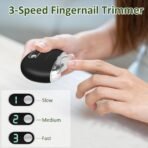 ⁦مغراضة أظافر كهربائية Menthuz الأوتوماتيكية – 3 سرعات مع شحن USB وتصميم آمن 2 في 1⁩ - الصورة ⁦3⁩