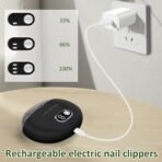 ⁦مغراضة أظافر كهربائية Menthuz الأوتوماتيكية – 3 سرعات مع شحن USB وتصميم آمن 2 في 1⁩ - الصورة ⁦4⁩