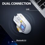 ⁦ماوس inphic® A9 Explorer لاسلكي بتقنية بلوتوث و2.4 جيجا هرتز⁩ - الصورة ⁦2⁩
