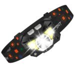 مصباح أمامي LED قابل لإعادة الشحن من جيتاسي – 1200 لومن مع مستشعر حركة وإضاءة متعددة للأماكن الخارجية