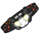 مصباح أمامي LED قابل لإعادة الشحن من جيتاسي – 1200 لومن مع مستشعر حركة وإضاءة متعددة للأماكن الخارجية