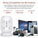 ⁦سيار كهرباء  بشكل برجي lngxUK بطول كيبل 3 أمتار – 8 منافذ + 4 USB⁩ - الصورة ⁦2⁩