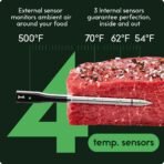 ⁦مقياس حرارة اللحوم الذكي CHEF iQ Sense من CHEF iQ Sense – مراقبة دقيقة للطهي عن بُعد بمسبارين لاسلكيين⁩ - الصورة ⁦5⁩
