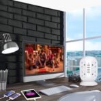 ⁦سيار كهرباء  بشكل برجي lngxUK بطول كيبل 3 أمتار – 8 منافذ + 4 USB⁩ - الصورة ⁦7⁩