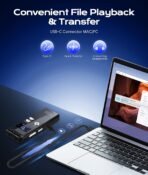 ⁦مسجل صوت رقمي 128GB عالي الدقة بتقنية إلغاء الضوضاء – تسجيل احترافي 3072Kbps مع تشغيل فوري وشحن Type-C⁩ - الصورة ⁦5⁩
