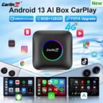 كارلنكت Carlinkit Cm6225 ذاكرة 128/8 كيكا بايت لتحويل شاشة السيارة إلى فول أندرويد سستم 8 كور و أندرويد 13