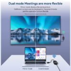 ⁦جهاز اج  دي واير إرسال واستقبال HDMI لاسلكي من ماركة EDUP، نقل لاسلكي طويل المدى بمسافة 50 متر⁩ - الصورة ⁦3⁩