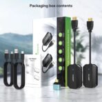 ⁦جهاز اج  دي واير إرسال واستقبال HDMI لاسلكي من ماركة EDUP، نقل لاسلكي طويل المدى بمسافة 50 متر⁩ - الصورة ⁦2⁩