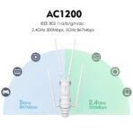 ⁦راوتر ومقوي واي فاي  من ماركة WAVLINK AC1200 طويل المدى ومقاوم للعوامل الخارجية⁩ - الصورة ⁦5⁩