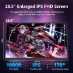 ⁦شاشة محمولة 18.5 بوصة FHD بتردد 120Hz – أداء سلس وألوان احترافية⁩ - الصورة ⁦2⁩