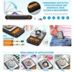⁦ميزان مجوهرات رقمي دقيق ، بدقة 0.001g/50g ، شاشة رقمية ملونه ، اطار مصنوع من الالمنيوم المقاوم للصدء ، ضد الماء ويقيس 6 قياسات مختلفة⁩ - الصورة ⁦3⁩