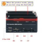 ⁦قارء هاردات WANLONGXIN WLX-892U2IS ، قراءة هاردات والبطاقات ، لحجم هاردات 3.5 و 2.5 انج⁩ - الصورة ⁦4⁩