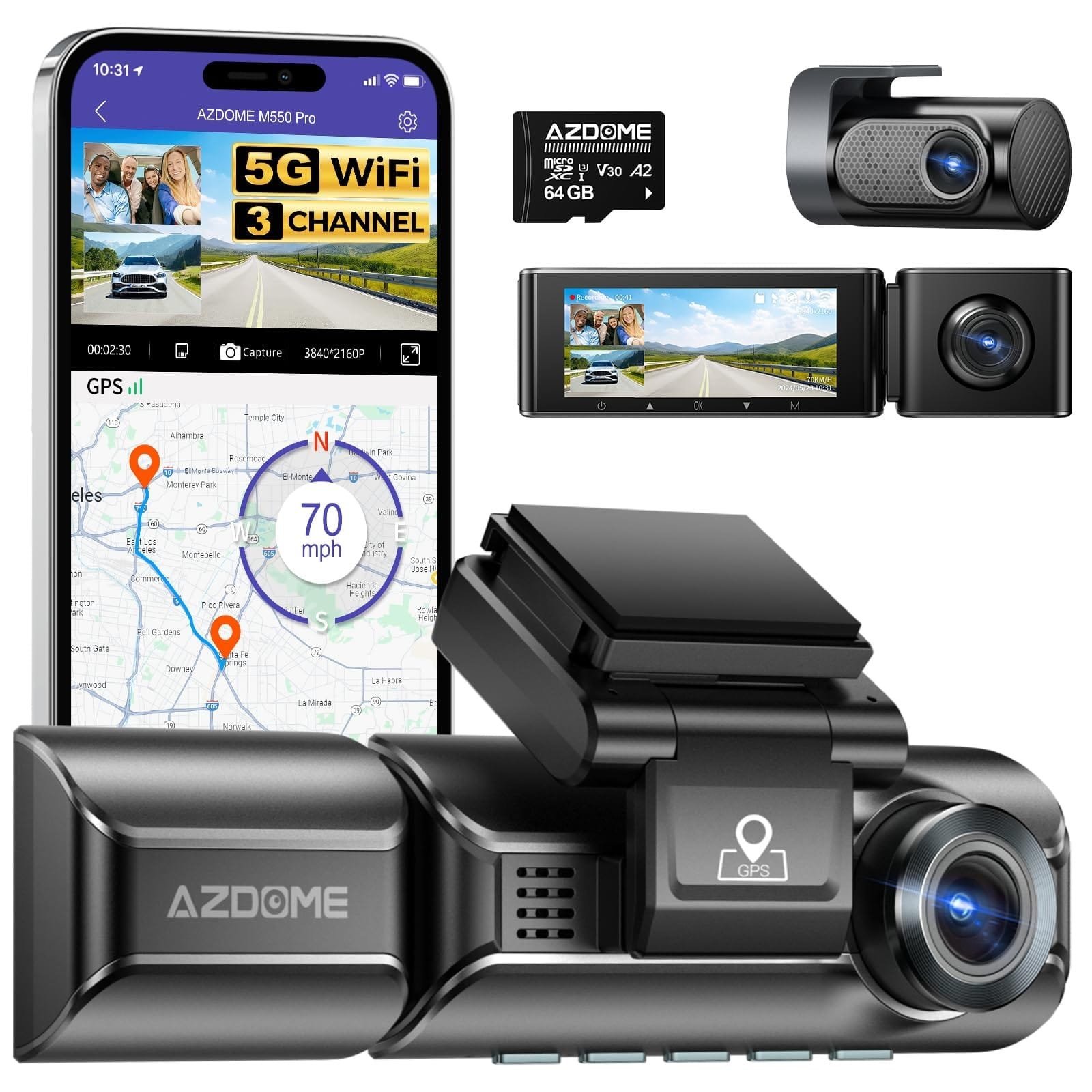 img_5221.jpeg كاميرا حوادث من ماركة AZDOME M550 Pro بدقة الفوركي - الصورة 1