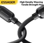 ⁦كابل ESSAGER Type-C إلى Type-C  | شحن 60 واط ونقل بيانات 480Mbps مع تصميم مغناطيسي للتخزين⁩ - الصورة ⁦4⁩