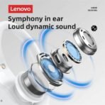 ⁦سماعات Lenovo LivePods LP75 الرياضية – بلوتوث 5.3 بخطاف أذن وصوت جهير قوي⁩ - الصورة ⁦6⁩