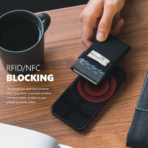 ⁦حامل بطاقات فائق النحافة بحماية RFID ونافذة هوية شفافة⁩ - الصورة ⁦4⁩