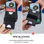 ⁦محفظة بطاقات الألومنيوم الرفيعة 2026 بحماية RFID وزر ضغط ذكي⁩ - الصورة ⁦4⁩