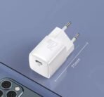 ⁦شاحن BASEUS Cube PD سريع 20W بمنفذ USB-C – تصميم مدمج وأداء قوي⁩ - الصورة ⁦4⁩