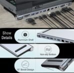 ⁦ادبتر USB-C متعددة المنافذ 12-في-1 بقدرة 100 واط – دعم ثلاث شاشات عالية الدقة⁩ - الصورة ⁦4⁩