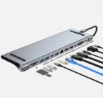 ادبتر USB-C متعددة المنافذ 12-في-1 بقدرة 100 واط – دعم ثلاث شاشات عالية الدقة