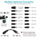 ⁦🔌 شاحنة جوكر متعددة الاستخدامات من 3 إلى 24 فولت – 72 واط / 3 أمبير مع شاشة LED و14 رأس توصيل⁩ - الصورة ⁦7⁩
