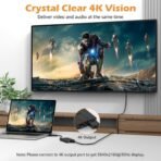 ⁦WAVLINK محول USB-C / USB 3.0 إلى HDMI مزدوج – موزع شاشتين بدقة 2K، متوافق مع Thunderbolt 3/4 وUSB4 وWindows وMac OS⁩ - الصورة ⁦2⁩