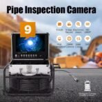 ⁦كاميرا فحص أنابيب الصرف الصحي ProVision 1080P مع شاشة 9 بوصة وبطارية 2600 مللي أمبير (50M)⁩ - الصورة ⁦8⁩