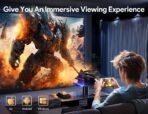 ⁦داتاشو شحن Osoeri OS-RA02 4K محمول بنظام Android مع Netflix رسمي – ضبط تلقائي و400 لومن ANSI⁩ - الصورة ⁦5⁩
