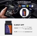 ⁦جهاز فحص أعطال السيارات ELM327 V2.1 OBD2 بتقنية البلوتوث – تشخيص ذكي متوافق مع Android وiOS⁩ - الصورة ⁦3⁩