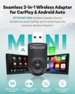 OTTOCAST Mini 2025
محول CarPlay و Android Auto لاسلكي 2 في 1 – اتصال أسرع، قيادة أذكى