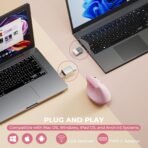 ⁦ماوس SINDA العمودي المريح اللاسلكي القابل لإعادة الشحن⁩ - الصورة ⁦4⁩