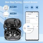 ⁦سماعات بلوتوث مفتوحة الأذن بتقنية Bluetooth 5.4 مع خطافات أذن⁩ - الصورة ⁦6⁩