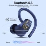 ⁦سماعات Poounur H9 الرياضية – ثبات، صوت قوي، وبطارية تدوم
Bluetooth 5.3 لاتصال سريع وثابت مع مختلف الأجهزة.⁩ - الصورة ⁦3⁩