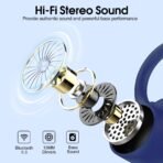 ⁦سماعات Poounur H9 الرياضية – ثبات، صوت قوي، وبطارية تدوم
Bluetooth 5.3 لاتصال سريع وثابت مع مختلف الأجهزة.⁩ - الصورة ⁦4⁩