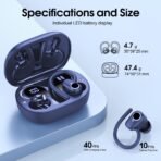 ⁦سماعات Poounur H9 الرياضية – ثبات، صوت قوي، وبطارية تدوم
Bluetooth 5.3 لاتصال سريع وثابت مع مختلف الأجهزة.⁩ - الصورة ⁦7⁩