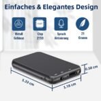 ⁦مسجل الصوت الرقمي Vandlion 128GB – صغير الحجم بإمكانيات كبيرة
ذاكرة داخلية 128 جيجابايت تكفي لتخزين حتى 1800 ساعة من التسجيلات.⁩ - الصورة ⁦5⁩