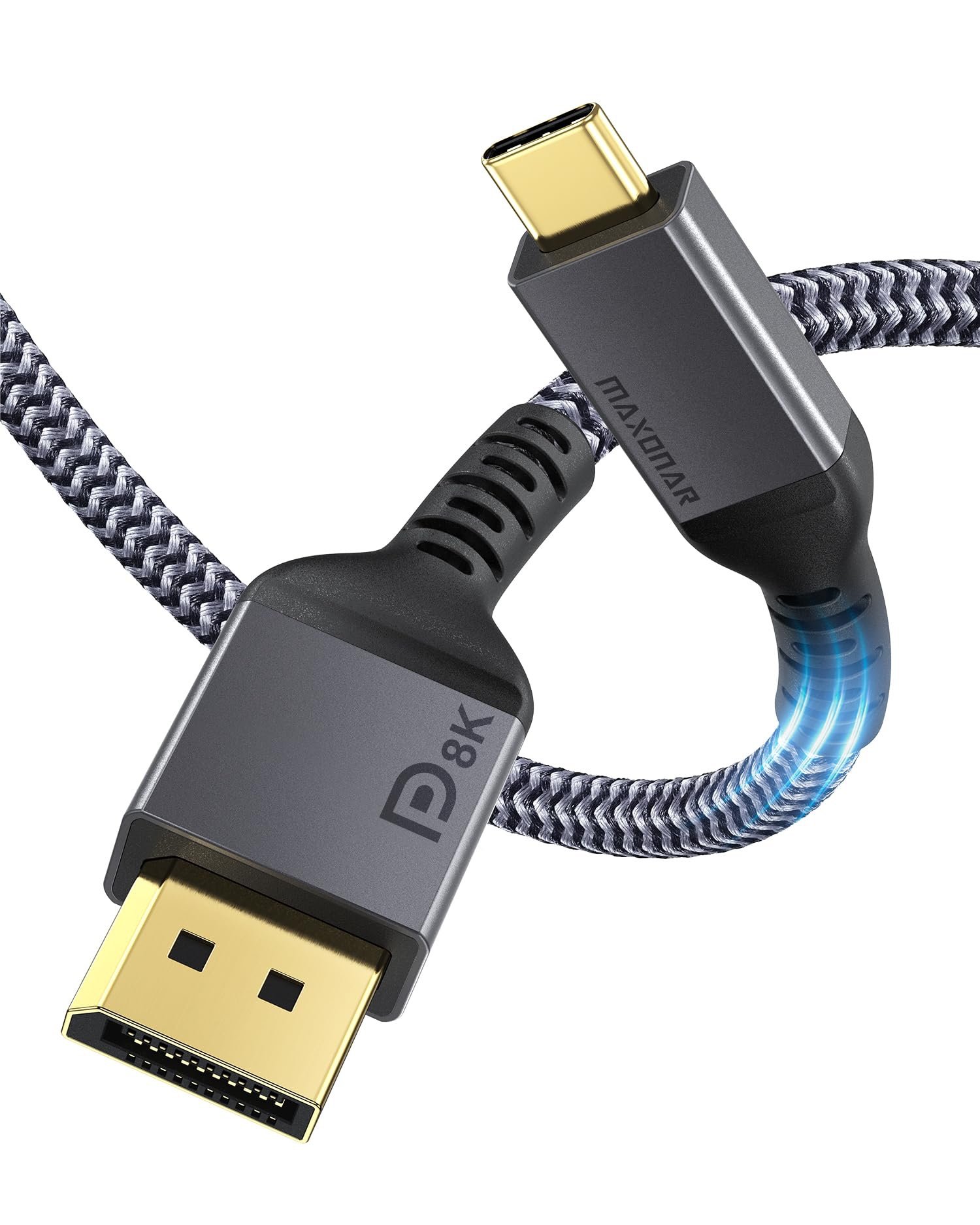 img_4098 كابل Maxonar USB-C إلى DisplayPort – أداء احترافي للشاشات عالية التحديث - الصورة 1