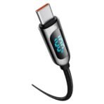 ⁦كابل Baseus USB-C إلى USB-C (2 متر) – شحن سريع مع شاشة رقمية ذكية⁩ - الصورة ⁦2⁩