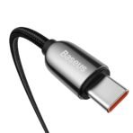 ⁦كابل Baseus USB-C إلى USB-C (2 متر) – شحن سريع مع شاشة رقمية ذكية⁩ - الصورة ⁦3⁩