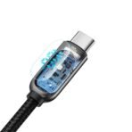 ⁦كابل Baseus USB-C إلى USB-C (2 متر) – شحن سريع مع شاشة رقمية ذكية⁩ - الصورة ⁦4⁩