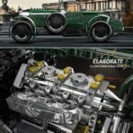 ⁦سيارة الانتيكة   Mould King 13191 – سيارة Bentley Blower الكلاسيكية⁩ - الصورة ⁦3⁩