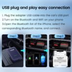 ⁦محول CarPlay اللاسلكي 2 في 1 للسيارات – يدعم Apple CarPlay وAndroid Auto⁩ - الصورة ⁦3⁩