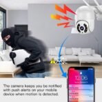 ⁦كاميرا مراقبة Riiai WiFi PTZ الخارجية اللاسلكية بدقة Full HD 1080P⁩ - الصورة ⁦3⁩