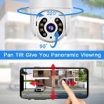 ⁦كاميرا مراقبة Riiai WiFi PTZ الخارجية اللاسلكية بدقة Full HD 1080P⁩ - الصورة ⁦2⁩