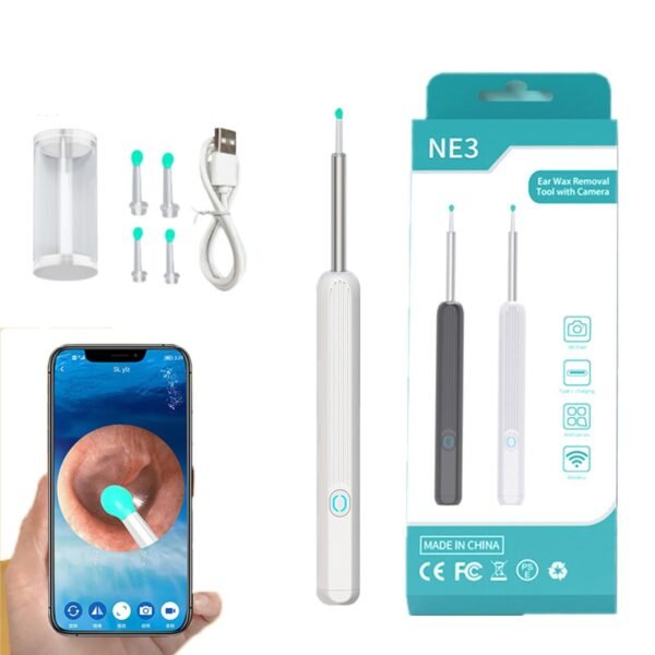 AEX CleanEar Pro NE3™ – منظف الأذن الذكي بكاميرا عالية الدقة