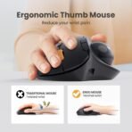 ⁦ماوس ProtoArc EM04 Trackball اللاسلكي المريح والقابل لإعادة الشحن⁩ - الصورة ⁦4⁩