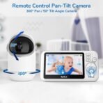 ⁦جهاز مراقبة الأطفال TakTark Baby Monitor بشاشة 4.3 بوصة وكاميرا دوارة⁩ - الصورة ⁦2⁩