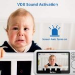 ⁦جهاز مراقبة الأطفال TakTark Baby Monitor بشاشة 4.3 بوصة وكاميرا دوارة⁩ - الصورة ⁦4⁩