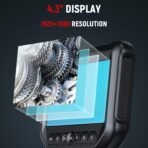 ⁦منظار فحص صناعي S43 IP67 بشاشة 4.3 بوصة – كاميرا مفصلية للفحص الدقيق⁩ - الصورة ⁦3⁩